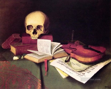 Classic Still Life Painting - Mortality and Immortality William Harnett still life